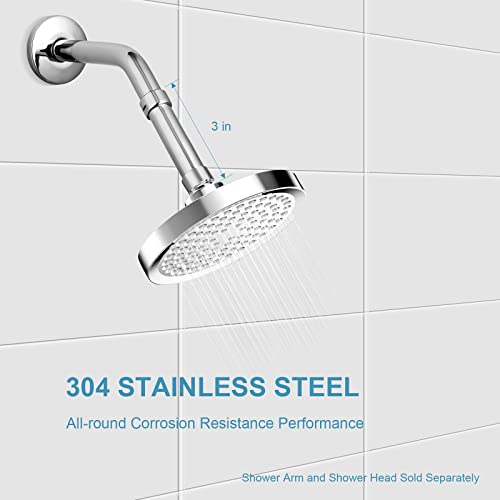 OFFO Shower Head Extension Arm, Shower Arm Extension Shower Head Extender Made of 304 Stainless Steel Shower Pipe Extension, Chrome 3 in - Image 4