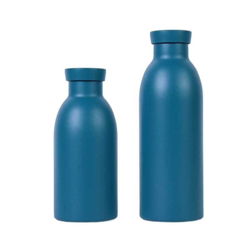 قارورة مياه معزولة، باللون الأزرق ستانلس ستيل، 350 ml، أزرق من الستانلس ستيل - Image 1