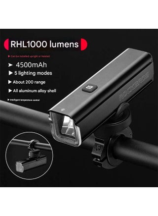 Rhl1000 1000Lm Aluminum Bike Front Light – 5 - Mode Rechargeable Lamp With Helmet/Mounting Bracket, 200M Beam, Ipx4 Water Resistant For Mountain/Road Night Rides - pzsku/Z765064CC7B482EB9DF43Z/45/1741958437/1fa4b37e-cd8f-407a-83a1-5f0569f0d594