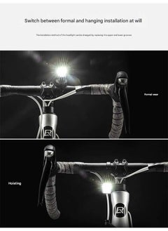 Rockbros Rhl1000 1000Lm Aluminum Bike Front Light – 5 - Mode Rechargeable Lamp With Helmet/Mounting Bracket, 200M Beam, Ipx4 Water Resistant For Mountain/Road Night Rides  - Image 4