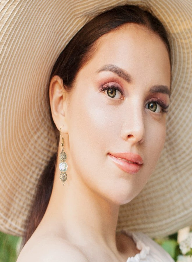 Inbagi 40 Pcs 10 mm Gold Rhinestone Spacer Beads Round Zirconia Cubic Beads for Jewelry Making Disco Ball Bracelet Charms DIY Necklace Earrings Crafts - Image 4