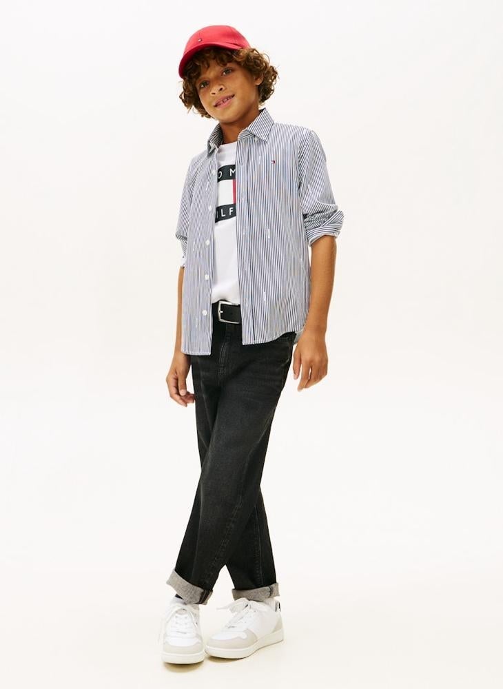 TOMMY HILFIGER Kids Aop Jersey Regular Fit Shirt - Image 4