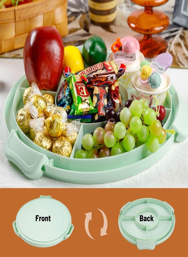 NPLUX Green Cake Containers with Lids Round Plastic Cupcake Holders 4-in-1 Multipurpose Cake Carrier Holder for 11 Inch Cake Pies Cupcake Eggs Fruit or Snack Transport - Image 4