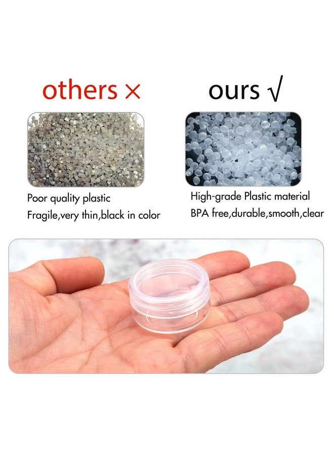 ZEJIA 3 Gram Sample Containers With Lids, 200 Count Tiny Sample Jars, 3Ml Makeup Cosmetic Containers For Lip Balms, Lotion, Powder, Beauty Products(Clear Lids) - Image 5