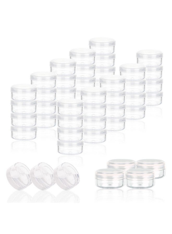 ZEJIA 3 Gram Sample Containers With Lids, 200 Count Tiny Sample Jars, 3Ml Makeup Cosmetic Containers For Lip Balms, Lotion, Powder, Beauty Products(Clear Lids) - Image 1