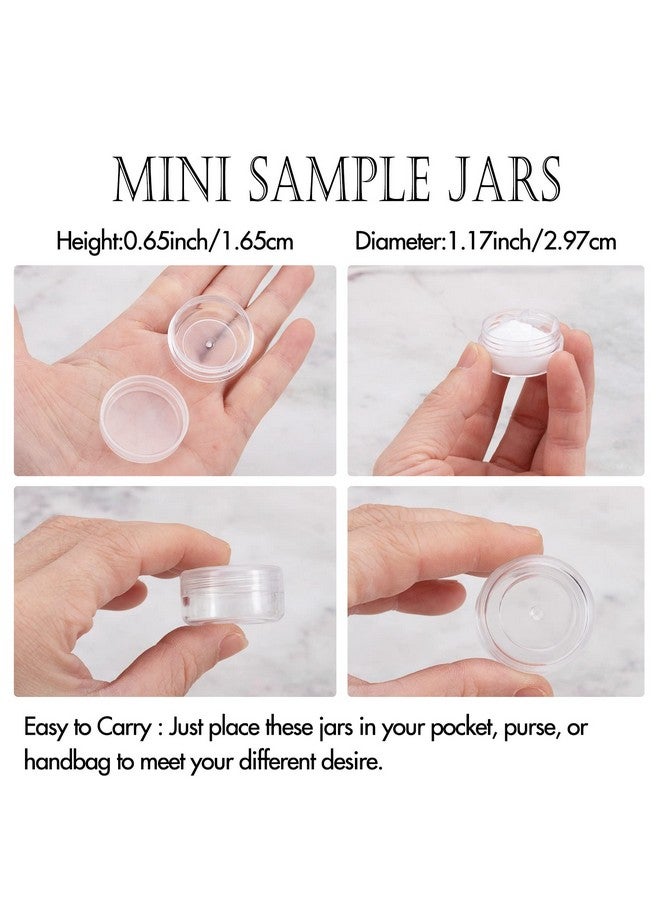 ZEJIA 3 Gram Sample Containers With Lids, 200 Count Tiny Sample Jars, 3Ml Makeup Cosmetic Containers For Lip Balms, Lotion, Powder, Beauty Products(Clear Lids) - Image 4