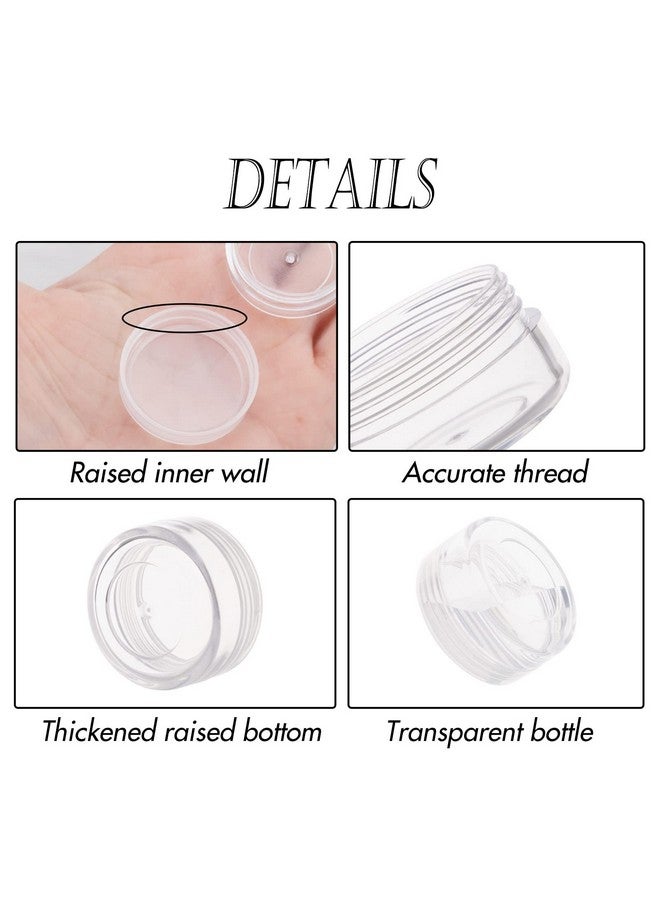 ZEJIA 3 Gram Sample Containers With Lids, 200 Count Tiny Sample Jars, 3Ml Makeup Cosmetic Containers For Lip Balms, Lotion, Powder, Beauty Products(Clear Lids) - Image 2