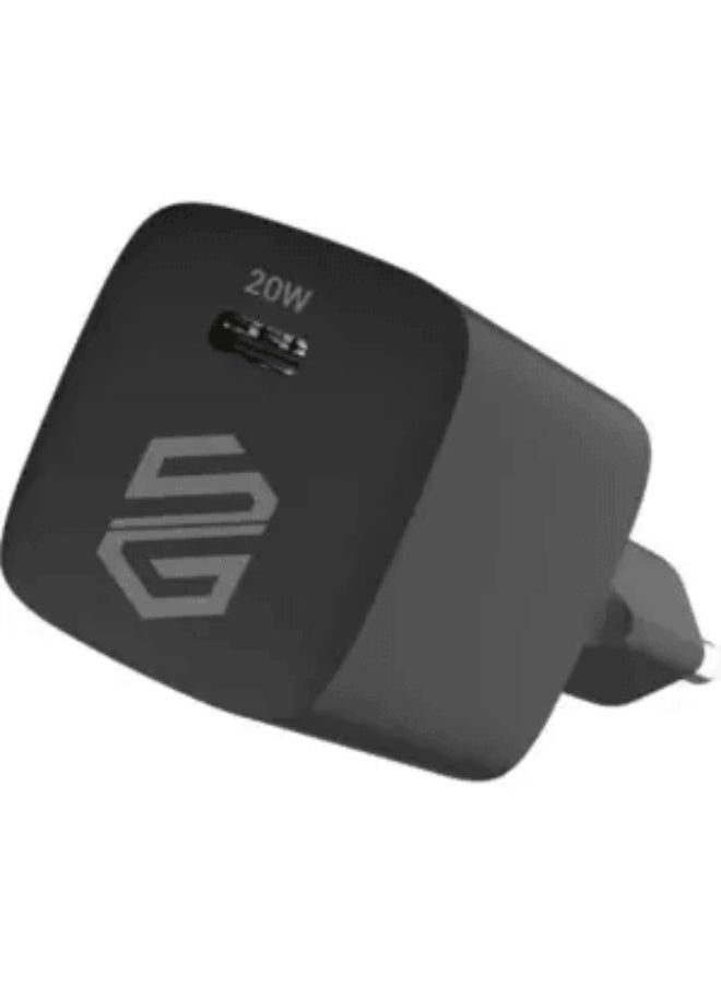 Smart Gate Wall Charger Type C , 20 Watt Black - Image 1