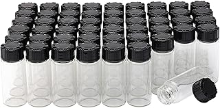 NewZoll NewZoll 50Pcs Clear Glass Bottles, 10ml 1/3 Oz Liquid Sample Collection Glass Bottles, Small Glass Vials with Screwcap,  - Image 1