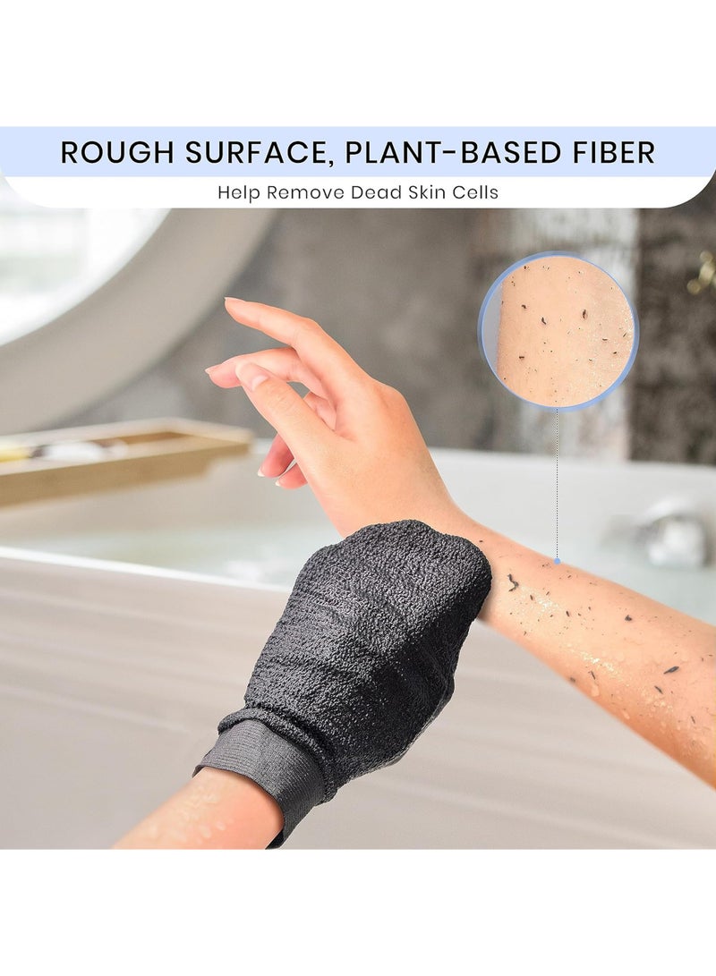 2 قطعة جودة فرك ليفة ، لتنظيف البشرة وتقشير البشرة ، قفاز دش فسكوزي لصنع حمام مغربي في المنزل - Image 3
