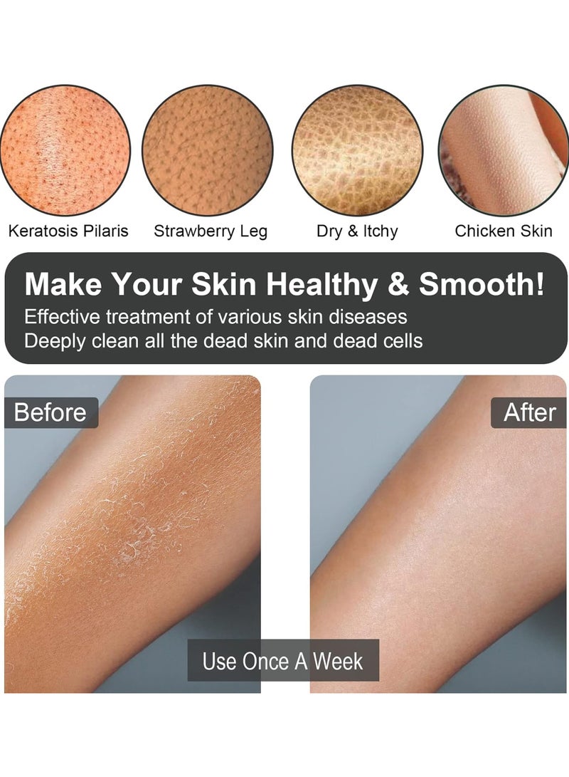 2 قطعة جودة فرك ليفة ، لتنظيف البشرة وتقشير البشرة ، قفاز دش فسكوزي لصنع حمام مغربي في المنزل - Image 2