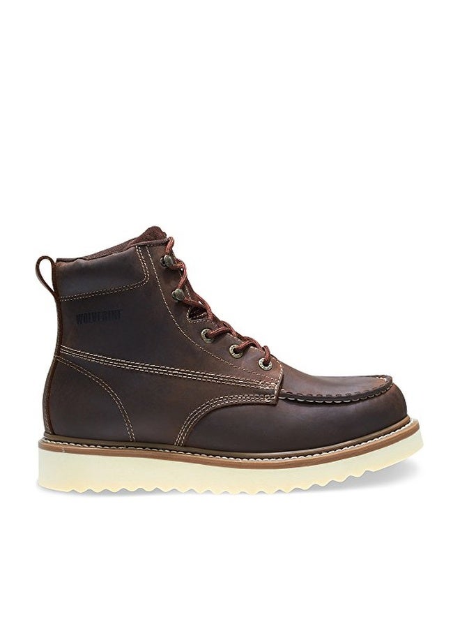 Wolverine Men's Loader 6" Soft Toe Wedge Work Boot, Brown, 11.5 M US - Image 1