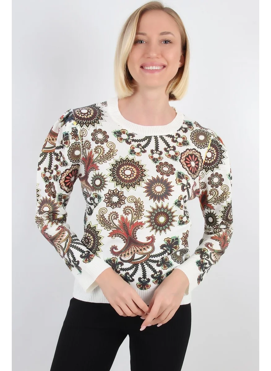 Alexander Gardi Alexandergardı Printed Sleeve Pleated Sweater (TT1938)