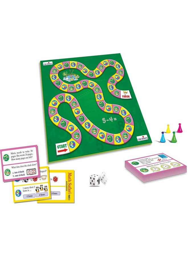 Creative's Math Safari | Fun & Challenging Board Game | Shapes & Patterns, Numbers, Addition & Subtraction, Measurement & Time | Math Practice for kids | Learning & Educational Board Game |Ages 7 & Up - Image 2