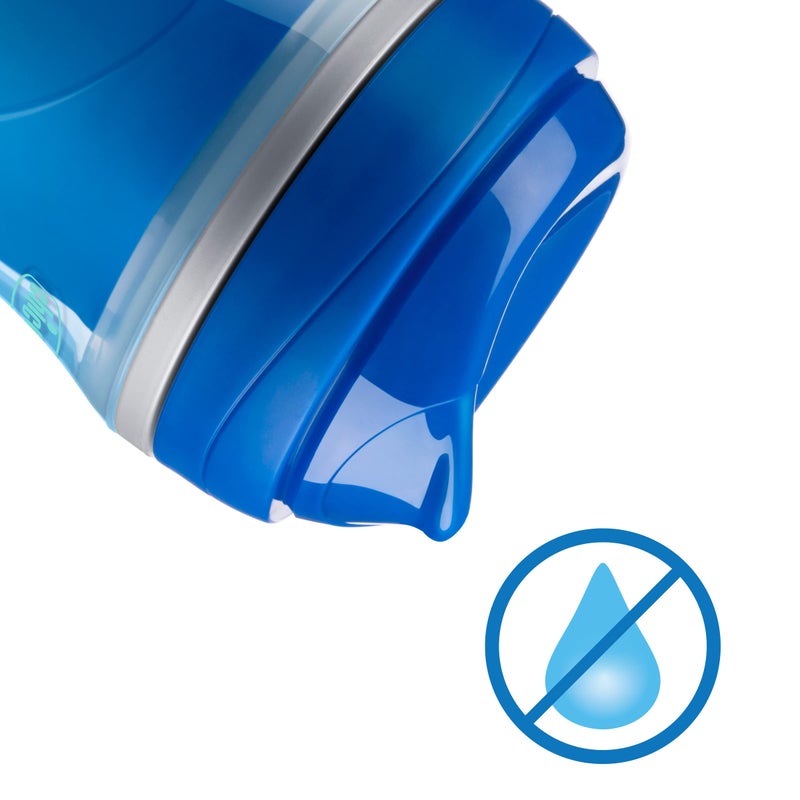 Chicco كوب شرب مزدوج الجدار مع فوهة مقاومة للعض وغطاء مانع للتسرب سعة 9 أونص | آمن للغسل في غسالة الصحون | تصميم مريح سهل الإمساك | أزرق/أخضر مائل، عبوة 2 | 12+ شهر - Image 3