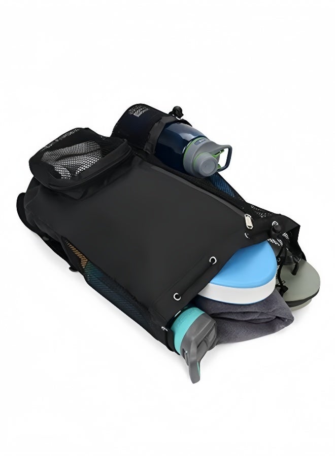 كيبي حقيبة سباحة شبكية بسحب الحبل، مع جيب مخصص للأغراض المبللة وجراب مقاوم للماء للهاتف، مثالية للشاطئ، وصالة الألعاب الرياضية، والرياضات الخارجية - Image 2