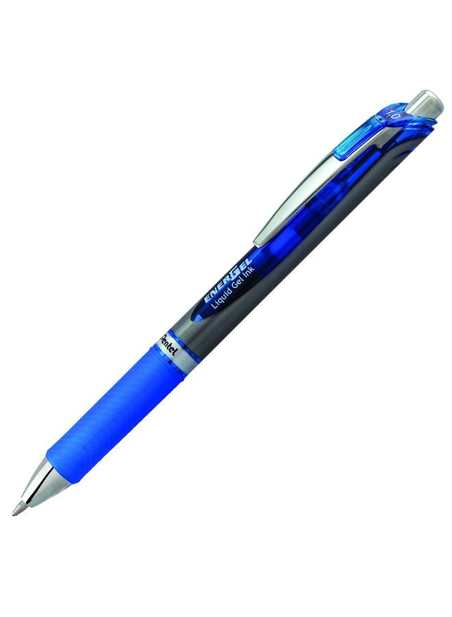 Pentel قلم جيل سائل قابل للسحب إينرجيل آر تي إكس خط عريض طرف معدني حبر أزرق علبة من 12 (Bl80C) - Image 2