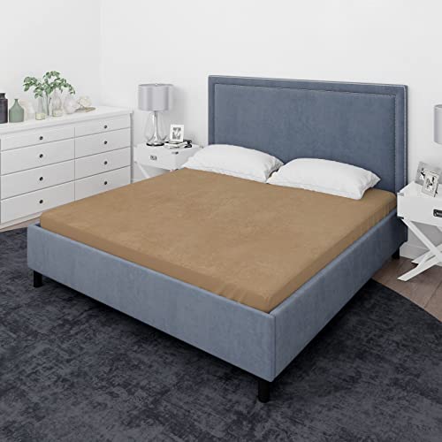 Sassoon Laika Single Bed Waterproof Mattress Protector 36x72 inch (3x6 Feet) | Pack of 1, Beige | Elastic Fitted Cotton Feel Terry Ultra Soft Breathable Hypoallergenic Mattress Cover - Image 3