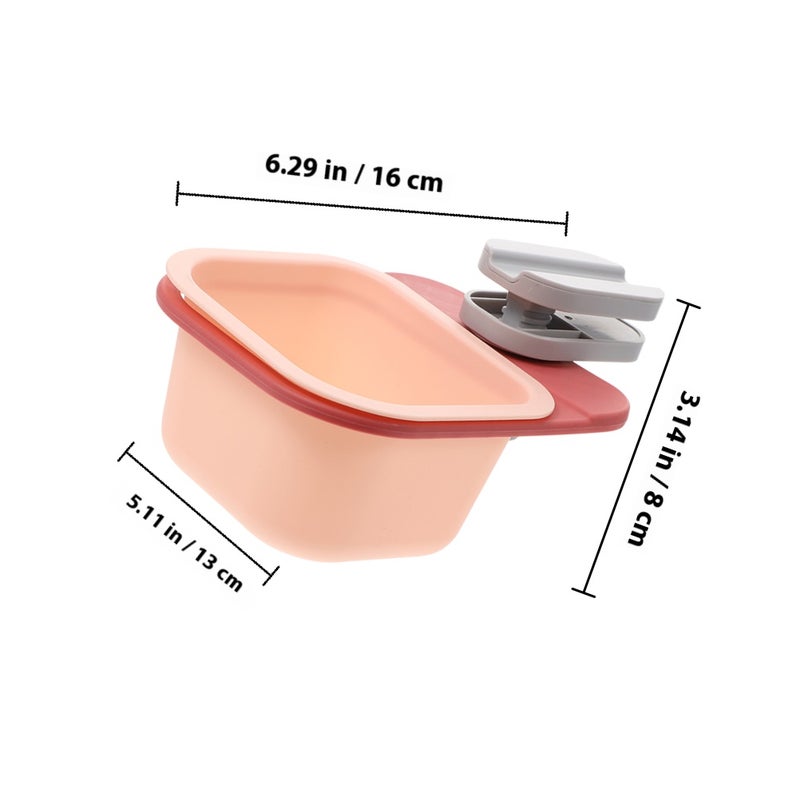 2Pcs Clip Garbage Can Rotatable Waste Basket Trash Container Garbage Bucket - Image 2