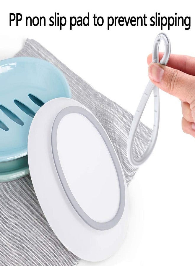 WYOK 2-Pack Soap Dish with Drain Plastic Sponge Holder Easy Cleaning Soap Saver Tray Caddy Keep Dry Stop Mushy for Shower Bathroom Kitchen(White) - Image 5