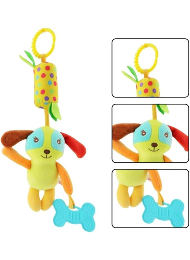 Soft Plush Hanging Rattle Toy for Sensory Development - Stroller, Crib, and Car Seat Activity - Image 1