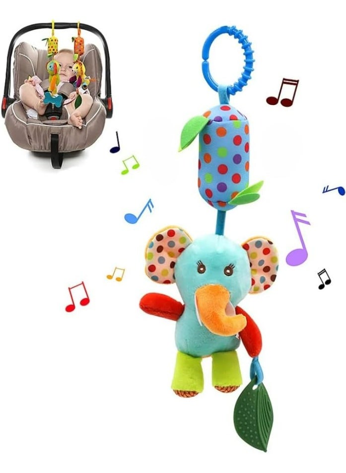 Soft Plush Hanging Rattle Toy for Sensory Development - Stroller, Crib, and Car Seat Activity - Image 3