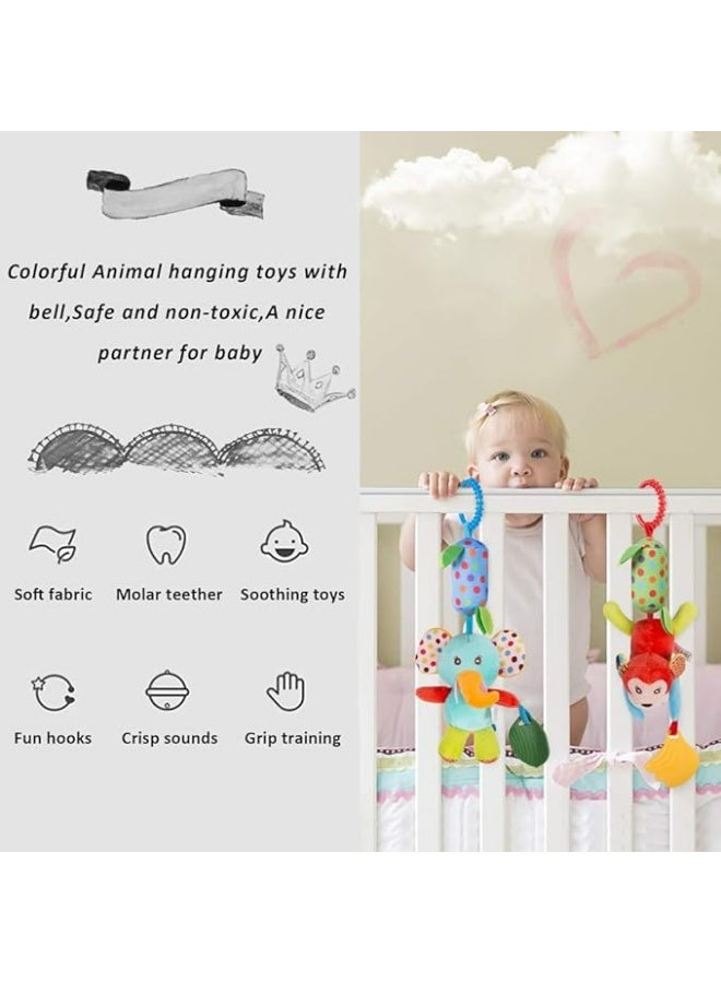 Soft Plush Hanging Rattle Toy for Sensory Development - Stroller, Crib, and Car Seat Activity - Image 4