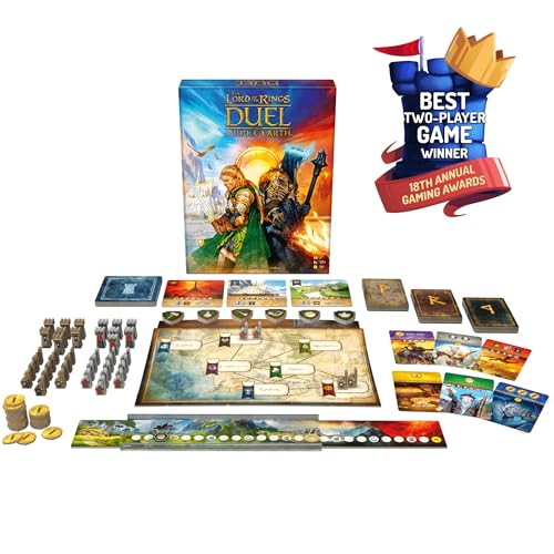 Asmodee The Lord of The Rings: Duel for Middle-Earth Board Game - Epic Strategy Game of Power and Conquest for Kids and Adults, Ages 10+, 2 Players, 30 Minute Playtime - Image 2