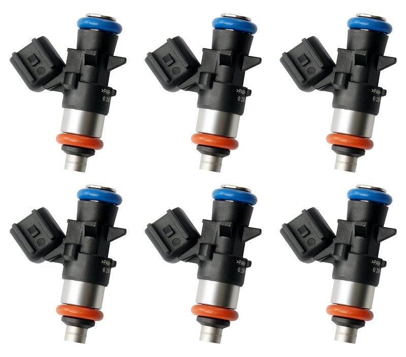 BELKEBIR Set of 6 Fuel Injectors 4 Holes Compatible with 20112019 Dodge Challenger Charger Durango Journey Grand Caravan Chrysler 200 300 Jeep Grand Cherokee Wrangler RAM 1500 36 V6 Replace FJ1147 0280158233 - Image 2