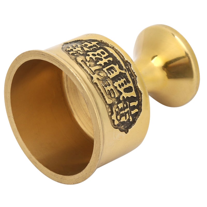 الكوب النحاسي النقي الصغير المحمول لتقديمات بوذا - كوب مصقول يدويًا للمعبد المنزلي لتقديم الماء والنبيذ - Image 4