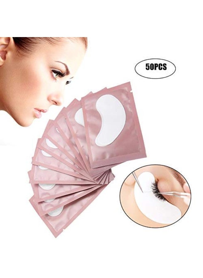 klarako Eyelash Extension Pads Eye Gel Pad Lint Free Eyelash Patch DIY Lashes Extension Grafting Isolation Eye Sticker Hairless Mask Beauty Tool, Reduce Dark Circles(50pcs/pack) - Image 3