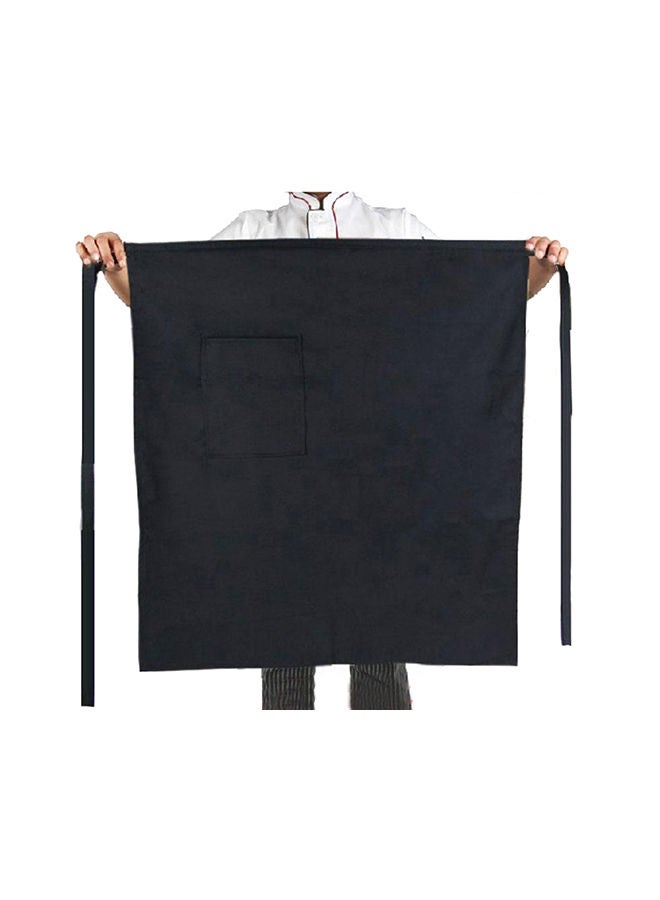 NIBEMINENT Kitchen Ware Chef Half Bistro Apron Black 72x70centimeter