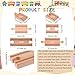 WarmShine 20 Pcs Straight Wooden Tracks Expansion Wood Train Track Pieces Connectors Adapters Male Male Female Female Train Track Wood Starting Wooden Bridge Accessories Compatible with Railroad Set - Image 4