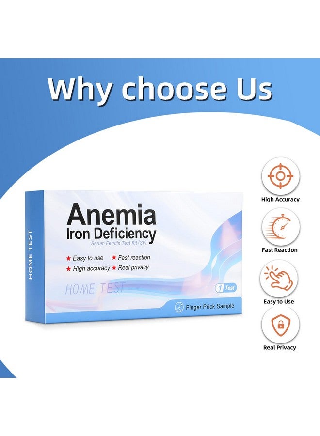 مجموعة اختبار فقر الدم الناجم عن نقص الحديد في المنزل، دقة عالية، سهل القراءة والاستخدام 2 اختبار - Image 2