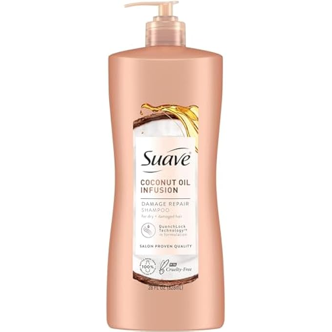 Suave شامبو إصلاح الضرر بتغذية زيت جوز الهند المحترفين، 28 أونصة - Image 1