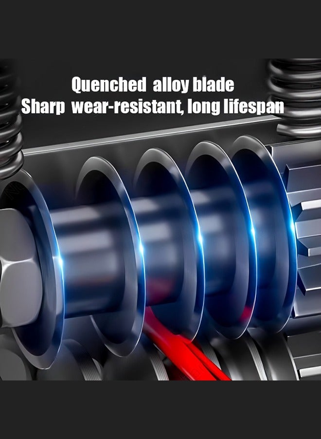 شو وو آلة تجريد الأسلاك اليدوية، مصنوعة من سبائك الألومنيوم المحمولة بمقبض يدوي، أداة فعالة لتجريد الأسلاك - Image 2