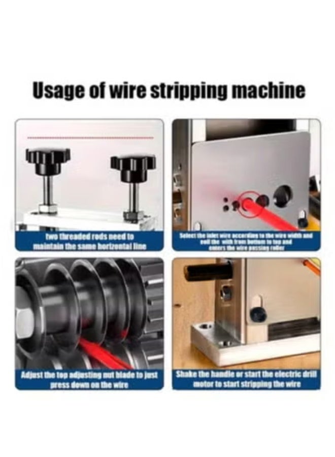 شو وو آلة تجريد الأسلاك اليدوية، مصنوعة من سبائك الألومنيوم المحمولة بمقبض يدوي، أداة فعالة لتجريد الأسلاك - Image 5