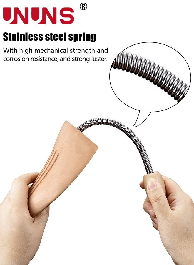 UNUNS Shoe Tree,2 Pairs/4 Pcs Shoe Tree Stretcher,2 Sizes Women Men's Shoe Widener,Deluxe Wooden Shoe Tree Logy Expander,Adjustable Length and Width Shoe Stretcher For Wide Feet,Mall/Family Daily Use,Wood - Image 3