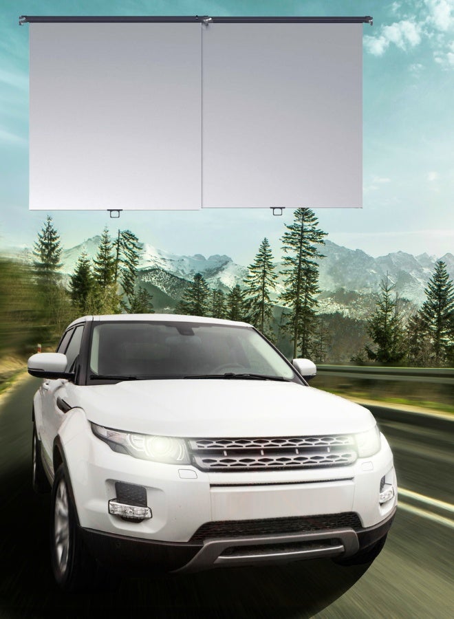 Retractable Dual Car Windshield Sunshade – UV Protection & Heat Reduction - Image 1