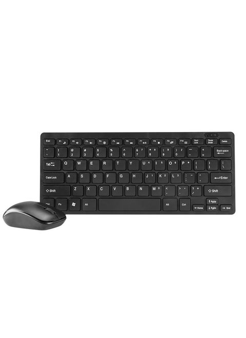 2.4g Wireless Keyboard Mouse Set K03 Ultra-thin Keyboard Mouse Laptop Computer Office Use Bluetooth Connection Ergonomic Design Black
