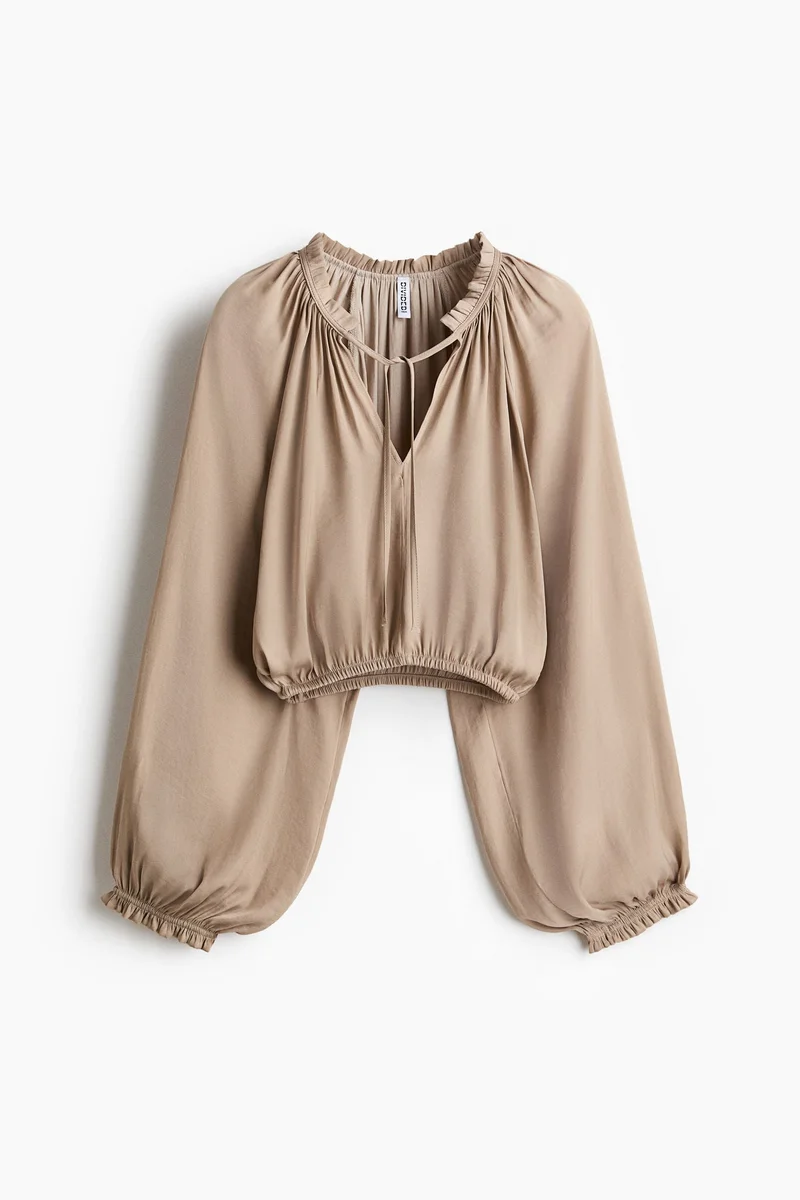 H&M Balloon-sleeved blouse