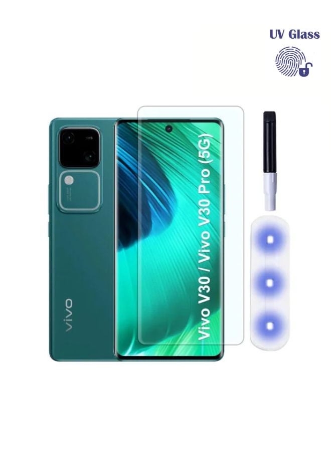 general Screen Protector for Vivo V30 Pro, UV Protection, Fingerprint sensor compatible - Image 1