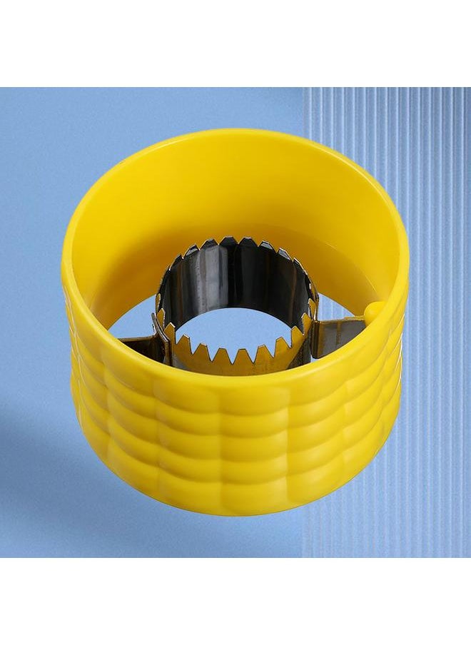 Thoraya - Corn Cob Stripper Peeler Remove Kernel Portable Stainless Steel Corn Stripper for Kitchen Yellow - Image 1