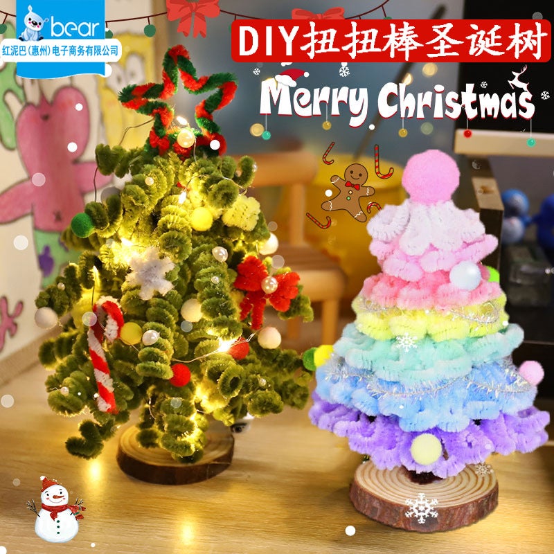 Factory Kidsren'S Primary School Students Diy Twist Stick Christmas Tree Christmas School Family Handmade Material Package - Image 2