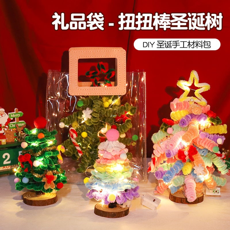 Factory Kidsren'S Primary School Students Diy Twist Stick Christmas Tree Christmas School Family Handmade Material Package - Image 3