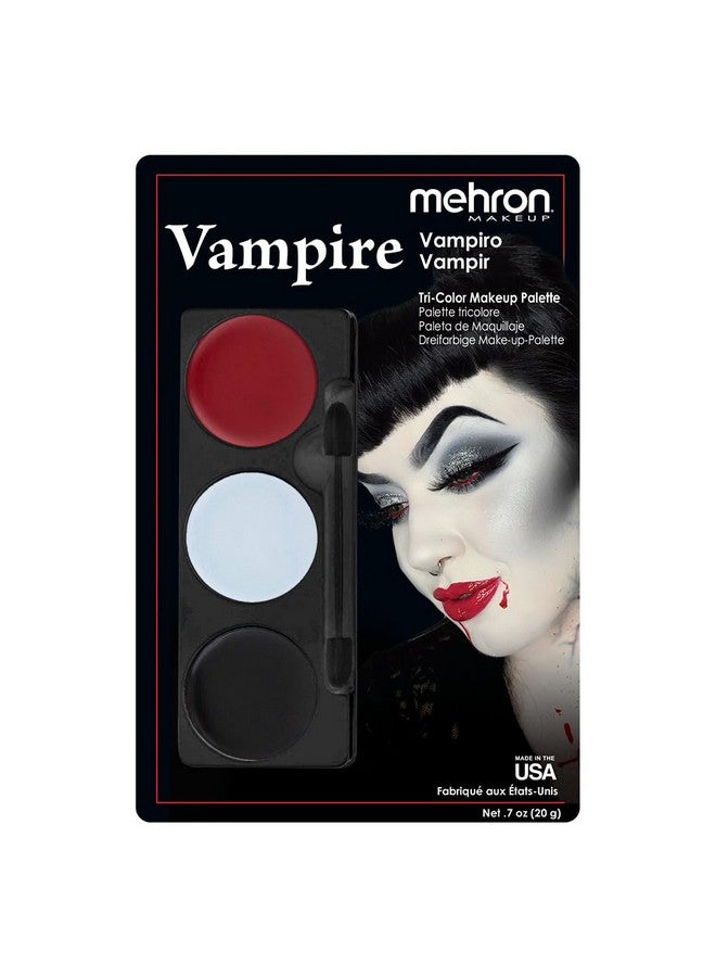 mehron Makeup Tricolor Character Makeup Palette ; Halloween, Special Effects And Theater Cream Makeup Fx Palette ; Face Paint Makeup .7 Oz (20 G) (Vampire) - Image 1