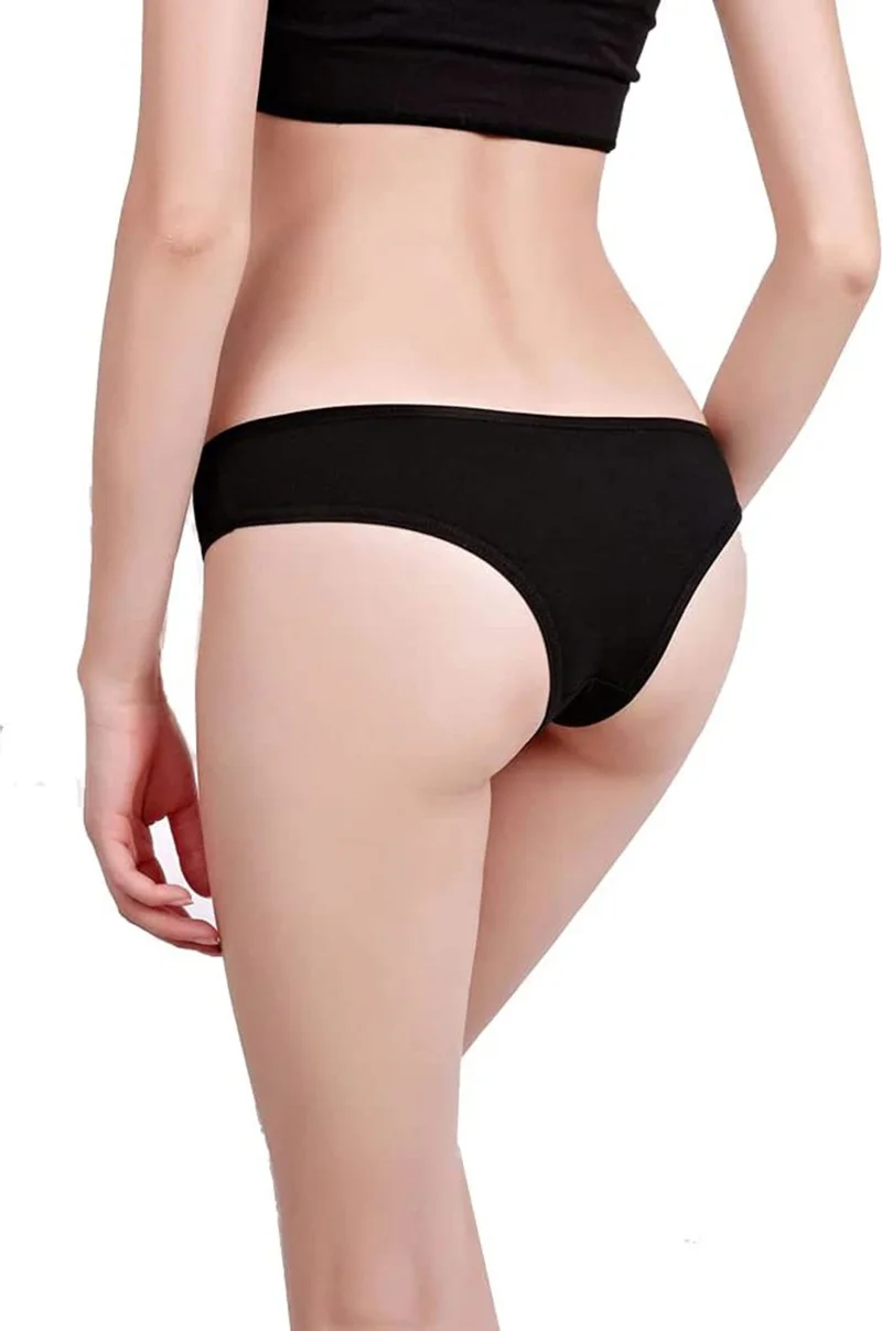 هيبسين راكيب Competing All 6 Women's Brazilian Bikini Panties Cotton Flexible Colorful