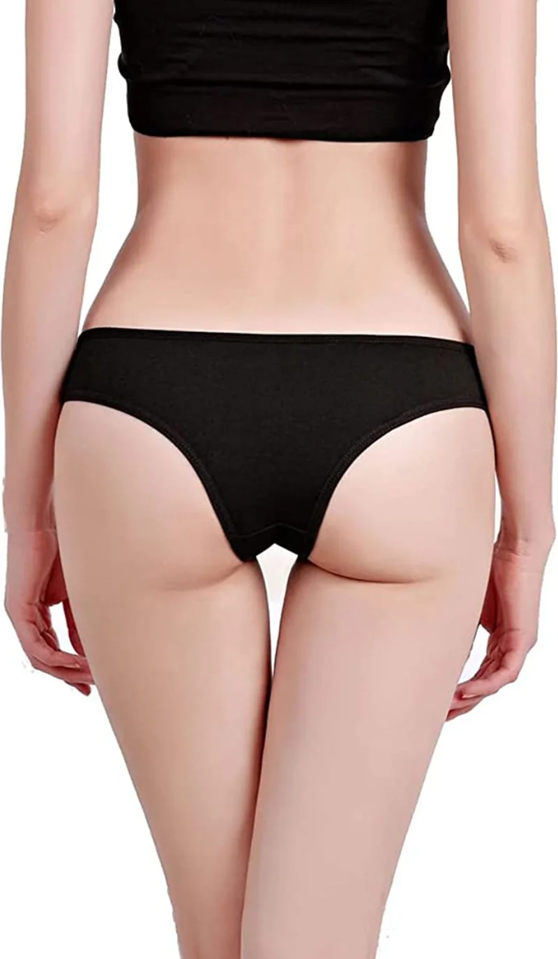 هيبسين راكيب Competing All 6 Women's Brazilian Bikini Panties Cotton Flexible Colorful