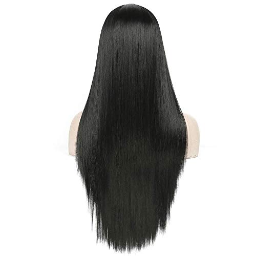 LUSH LOCKS Straight Natural Black long Real hair type Synthetic hair wigs for women and Girls - Image 5