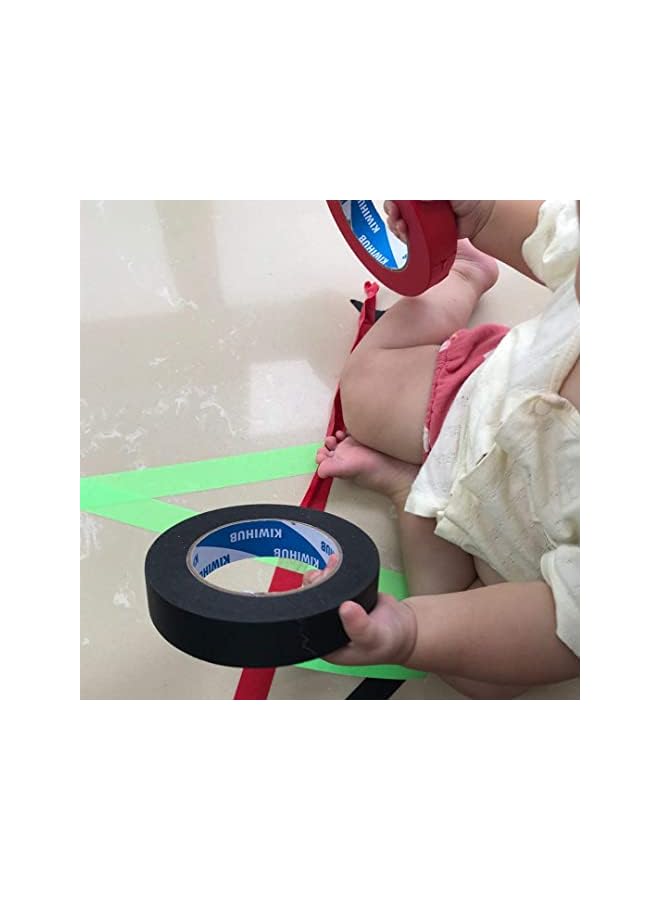 promass Black Painters Tape,1"(25mm) x 55 yd (110 Yards Total)- 2 Rolls Medium Adhesive Masking Tape for Painting,Labeling,DIY Crafting,Decoration and School Projects 100m (2) - Image 2